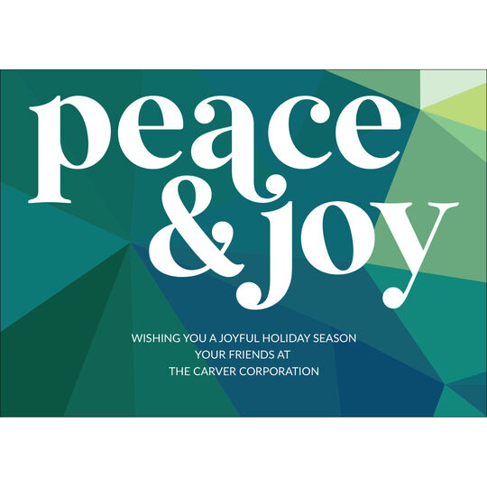 Peace and Joy Flat Holiday Cards
